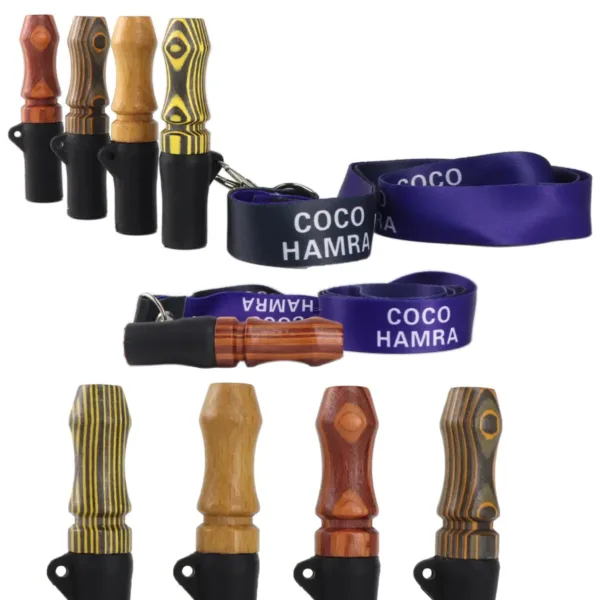 Personal Hookah Wooden Reusable Mouth Tips Set (4 Pack)